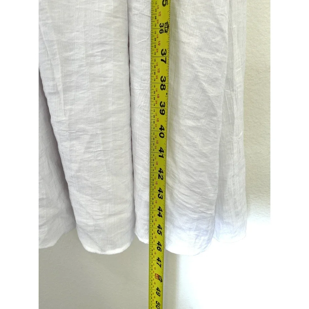 Abercrombie & Fitch Crinkled Texture Babydoll Maxi Dress Size XXS White NWT